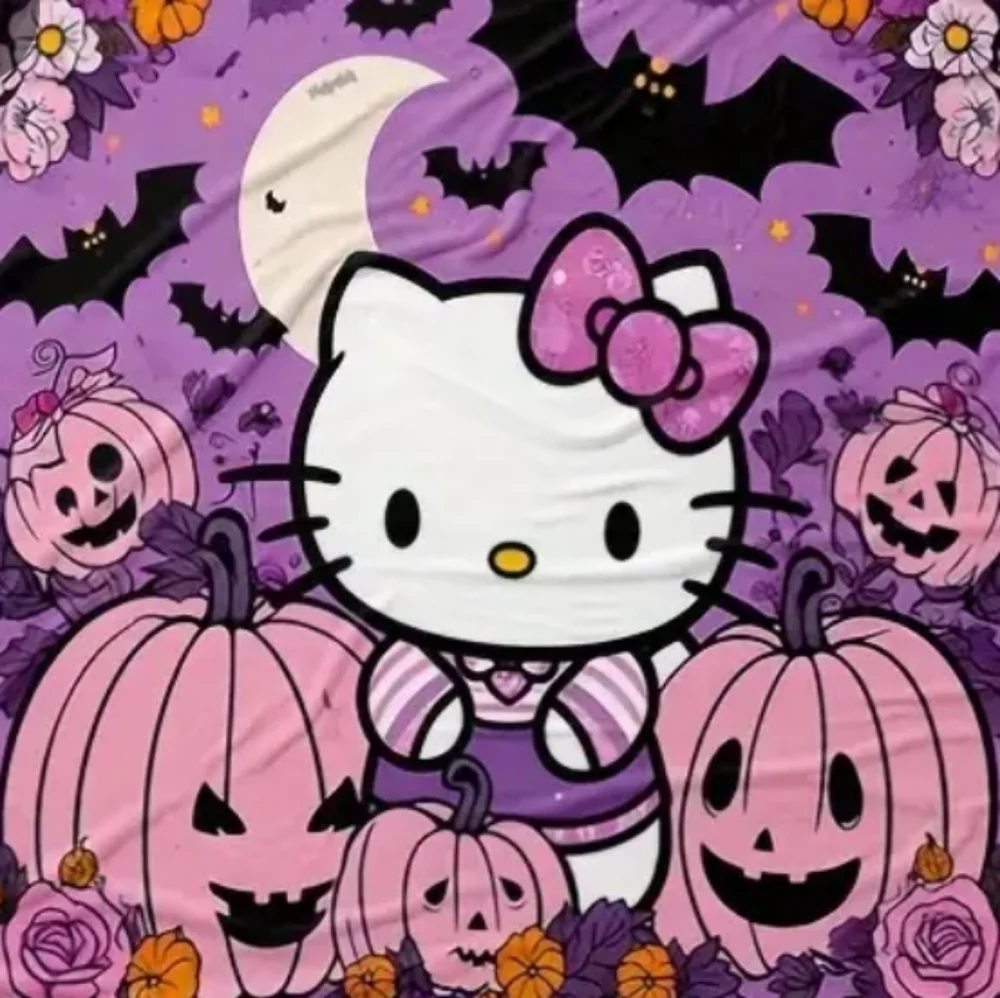 Hello kitty Halloween 51x59 blanket NWT‎